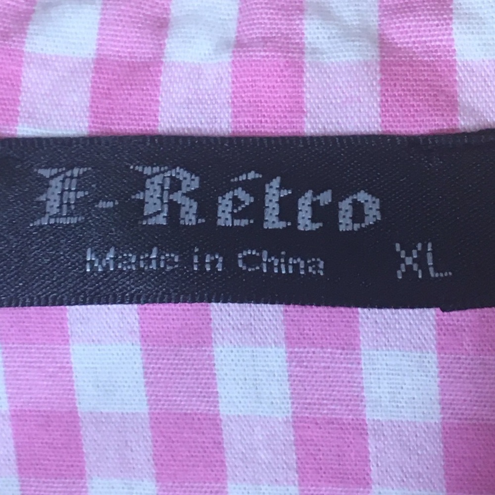 Pink Gingham Button Up‎ Shirt - Picture 4 of 6